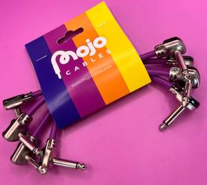 Mojo Cable Pancake/Pancake Patch - 15cm - Purple - 4 pack