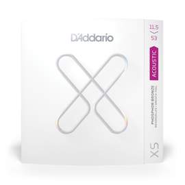 D'Addario XSAPB11552 XS Phosphor Bronze Acoustic Guitar Strings, Custom Light Plus, 11.5-53