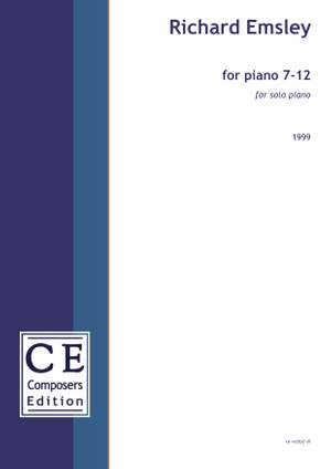 Emsley, Richard: for piano 7-12