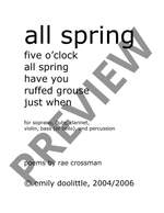 Doolittle, Emily: all spring Product Image