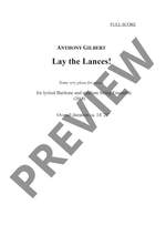 Gilbert, Anthony: Lay the Lances (baritone version) Product Image