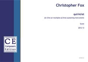 Fox, Christopher: qui/nt/et