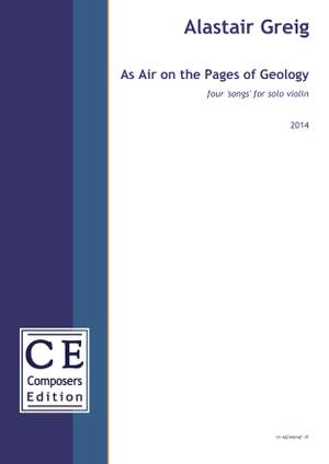 Greig, Alastair: As Air on the Pages of Geology