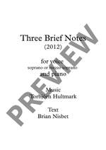 Hultmark, Torbjörn: Three Brief Notes Product Image