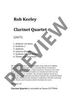 Keeley, Rob: Clarinet Quartet Product Image