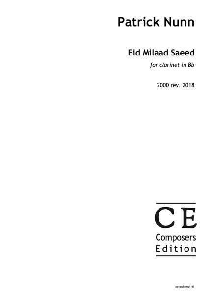 Nunn, Patrick: Eid Milaad Saeed