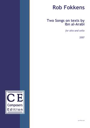 Fokkens, Robert: Two Songs on texts by Ibn al-Arabi