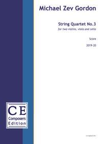 Gordon, Michael Zev: String Quartet No.3