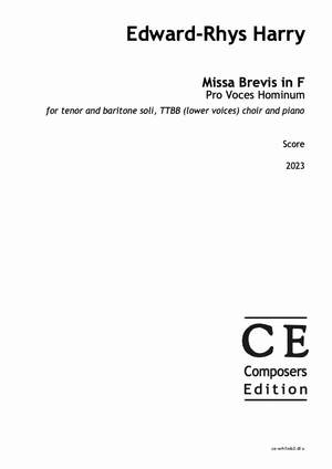 Harry, Edward-Rhys: Missa Brevis in F (version for lower voices)