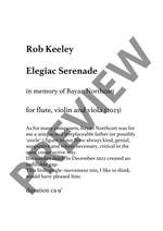 Keeley, Rob: Elegiac Serenade Product Image