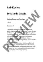 Keeley, Rob: Sonata da Caccia Product Image