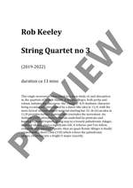 Keeley, Rob: String Quartet No.3 Product Image