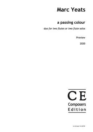Yeats, Marc: a passing colour