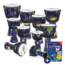 Percussion Plus World Slap Djembe 10 pack – rope tuned