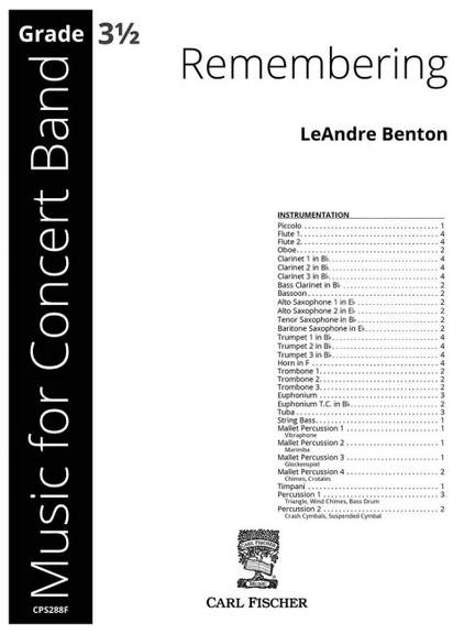 Benton, L: Remembering D major