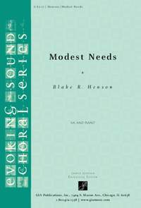 Blake R. Henson: Modest Needs