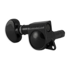 Grover 6 in line mini locking mheads left hand - black chrome
