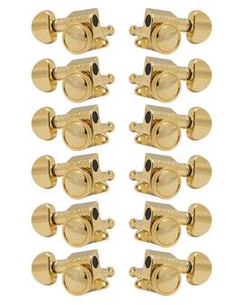 Grover roto-grip mini machine heads 12 string - gold