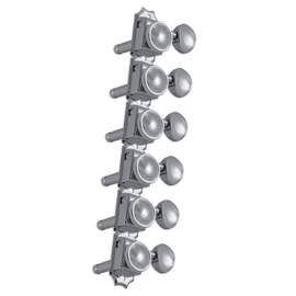 Grover vintage locking machine head 6 inline - chrome