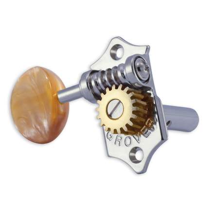 Grover statite horizontal set acrylic buttons - chrome