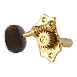 Grover statite horizontal set rosewood buttons - gold