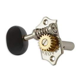 Grover statite horizontal set ebony buttons - nickel