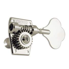 Grover vintage bass heads 4 in-line - nickel