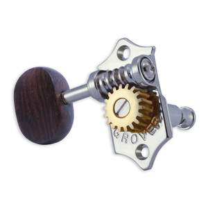 Grover sta-tite u98 series geared ukulele pegs rosewood buttons - chrome