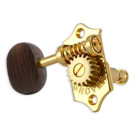 Grover sta-tite u98 series geared ukulele pegs rosewood buttons - gold