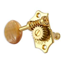 Grover sta-tite u99 series geared ukulele pegs acrylic buttons - gold