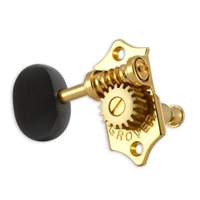 Grover sta-tite u99 series geared ukulele pegs ebony buttons - gold