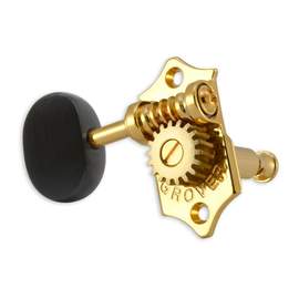 Grover statite vertical set 6 ebony buttons - gold