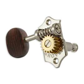 Grover statite vertical set 6 rosewood buttons - nickel