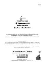 Edwards, Brad: 4 Impromptus for Low Bone Alone Product Image