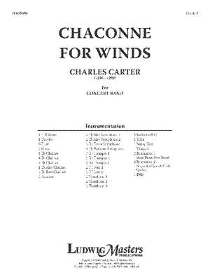 Carter, Charles: Chaconne for Winds (c/b sc)