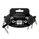 Ernie Ball 3" Flex Patch Cable - Black - 3-pack Product Image