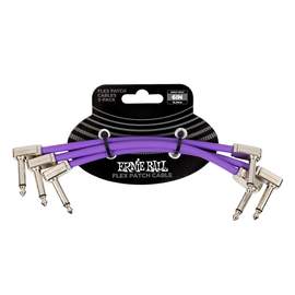 Ernie Ball 6" Flex Patch Cable - Purple - 3-pack