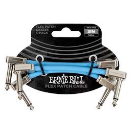 Ernie Ball 3" Flex Patch Cable - Blue - 3-pack