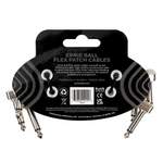Ernie Ball 3" Flex Patch Cable - Blue - 3-pack Product Image