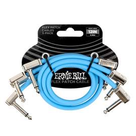 Ernie Ball 12" Flex Patch Cable - Blue - 3-pack