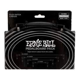 Ernie Ball Flex Patch Cables Pedalboard Multi-pack - Black