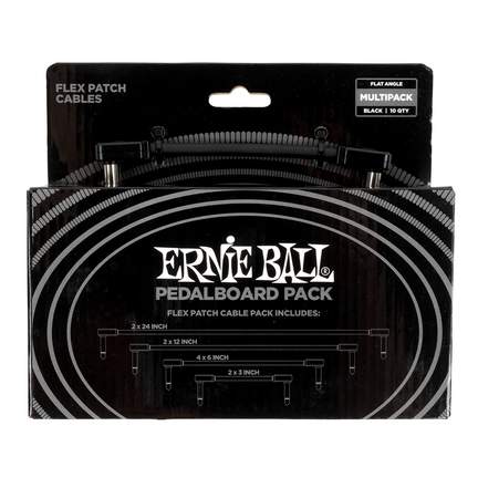Ernie Ball Flex Patch Cables Pedalboard Multi-pack - Black