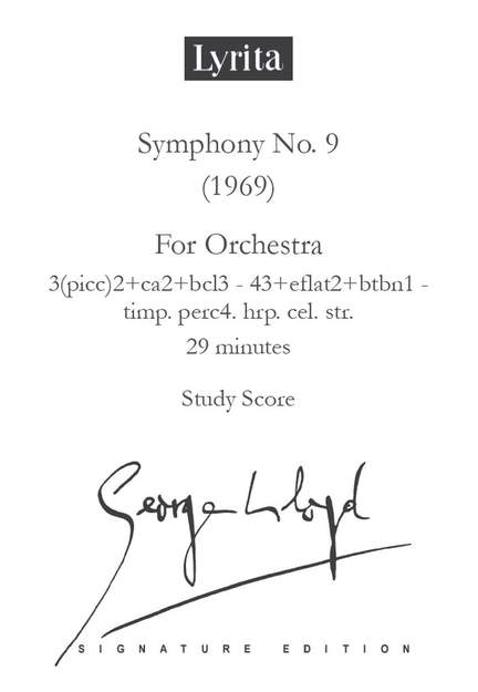 George Lloyd: Symphony No. 9 - Study Score