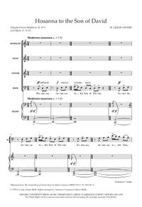 Adams, H. Leslie: Hosanna to the Son of David