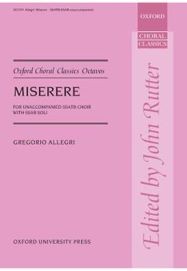 Allegri, Gregorio/Rutter, John: Miserere