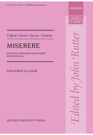 Allegri, Gregorio/Rutter, John: Miserere