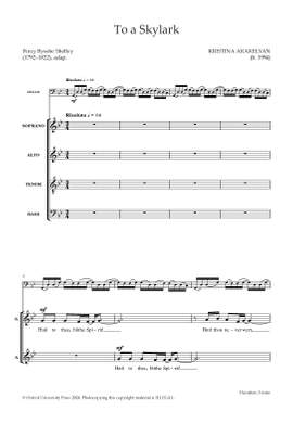 Arakelyan, Kristina: To a Skylark