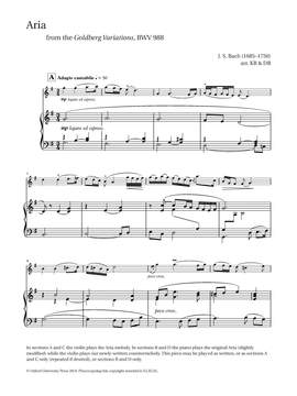 Bach, Johann Sebastian/Blackwell, Kathy and Blackwell, David: Aria from Goldberg Variations BWV 988