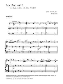 Bach, Johann Sebastian/Blackwell, Kathy and Blackwell, David: Bourrées 1 and 2 from Suite No. 3 for Solo Cello BWV 1009