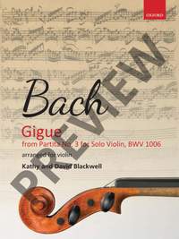 Bach, Johann Sebastian/Blackwell, Kathy and Blackwell, David: Gigue from Partita No. 3